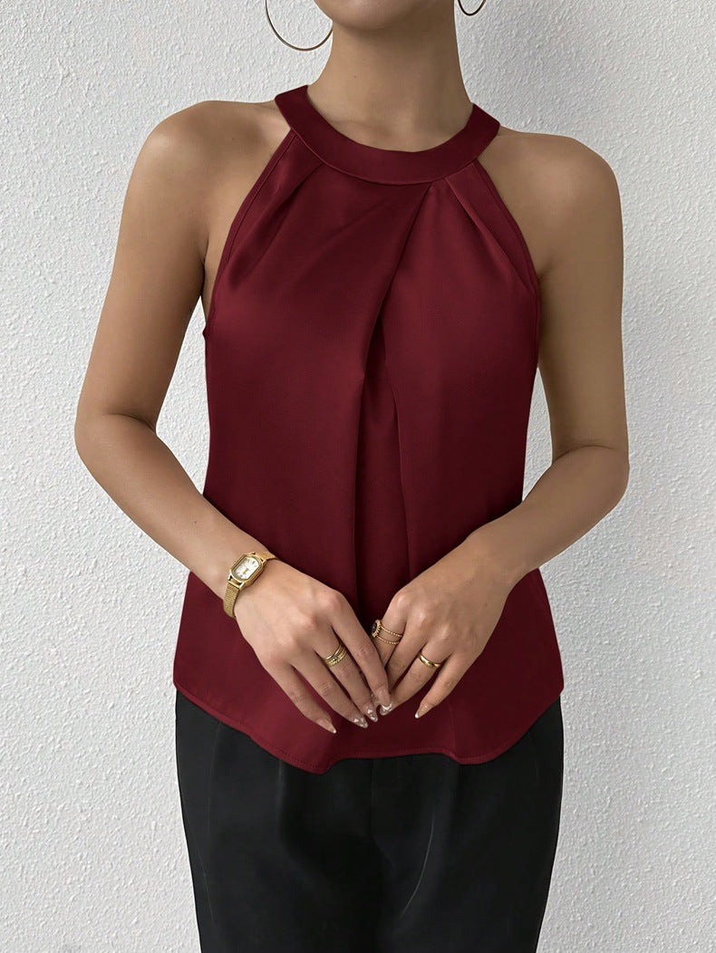 Women Clothing Satin Shirt Women Summer Satin Shirt Top