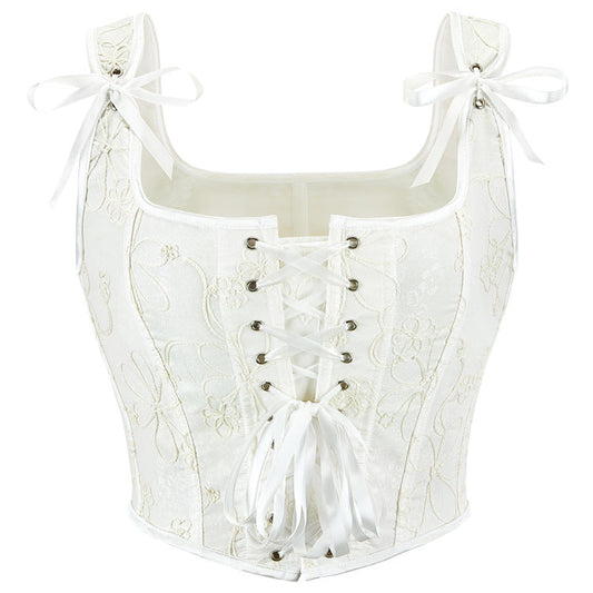 White Double Shoulder Strap Adjustable Women Tube Top Chest Support Body Shaping Top Supply