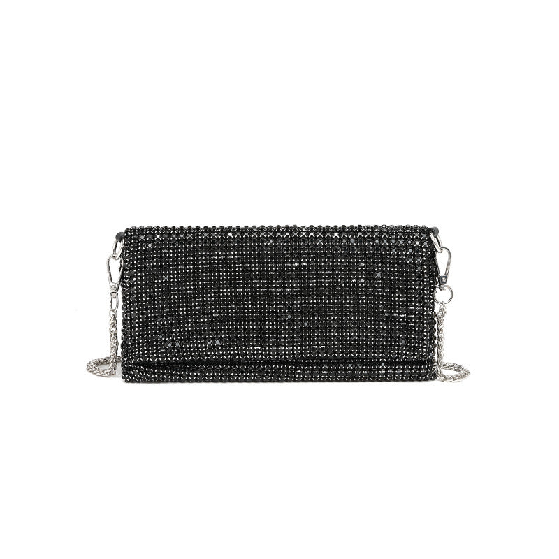 Rhinestone Bag Women Winter Chain Diamond Embedded Shoulder Messenger Bag