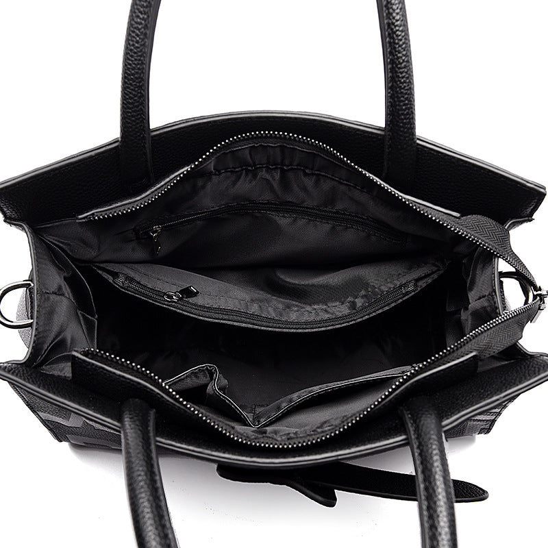 Handbag Large Capacity Totes Women Retro Trends Letter Graphic Women Handbag Shoulder