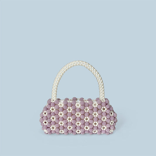 Beaded Bag Japanese Small Floral Autumn Winter Mobile Phone Bag Hand Woven Bag Gifts Girlfriend