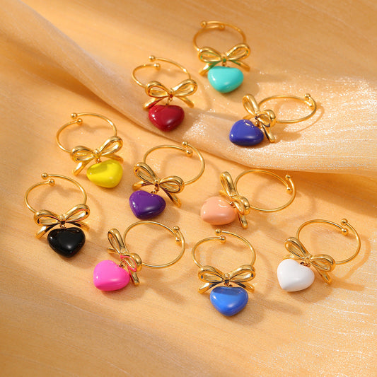 Love Titanium Steel Ring Women Affordable Luxury All Match Stainless Steel Ring Accessories