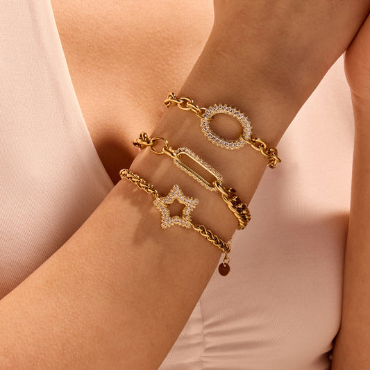 Bracelet Affordable Luxury Star Bracelet Niche Advanced Stainless Steel Bracelet Wild Bracelet Women