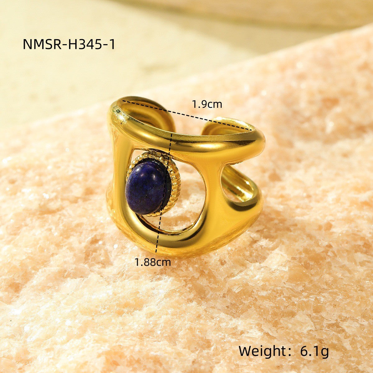 Retro Horus Eye Accessories Ring Light Luxury Trendy High Grade Open Ring Women