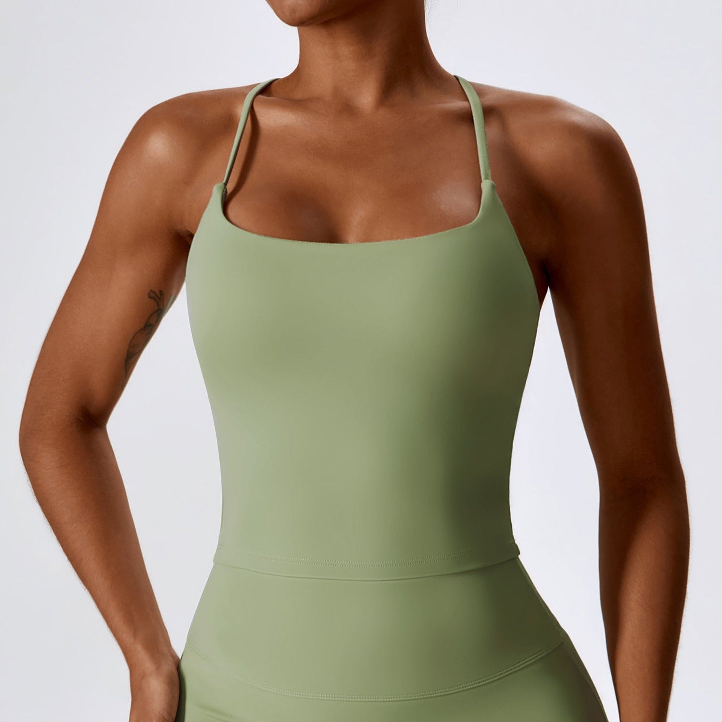 Sollinarry Nude Feel Beauty Back Yoga Vest Women Inner Wear Blouse Outdoor Sports Bra Running Workout Vest Women