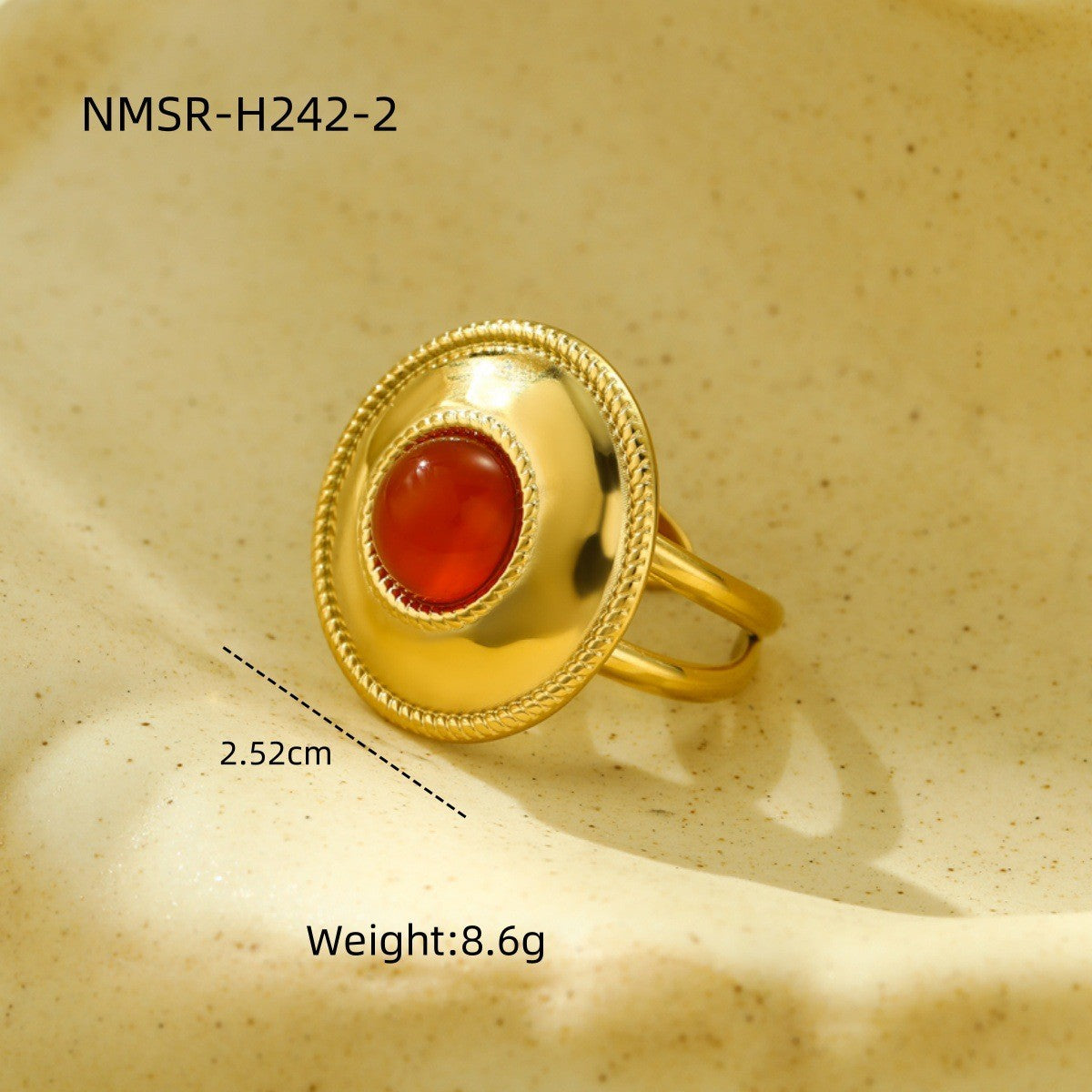 Retro Horus Eye Accessories Ring Light Luxury Trendy High Grade Open Ring Women