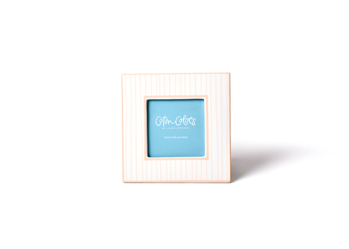 Pastel Pink Pinstripe Square Frame