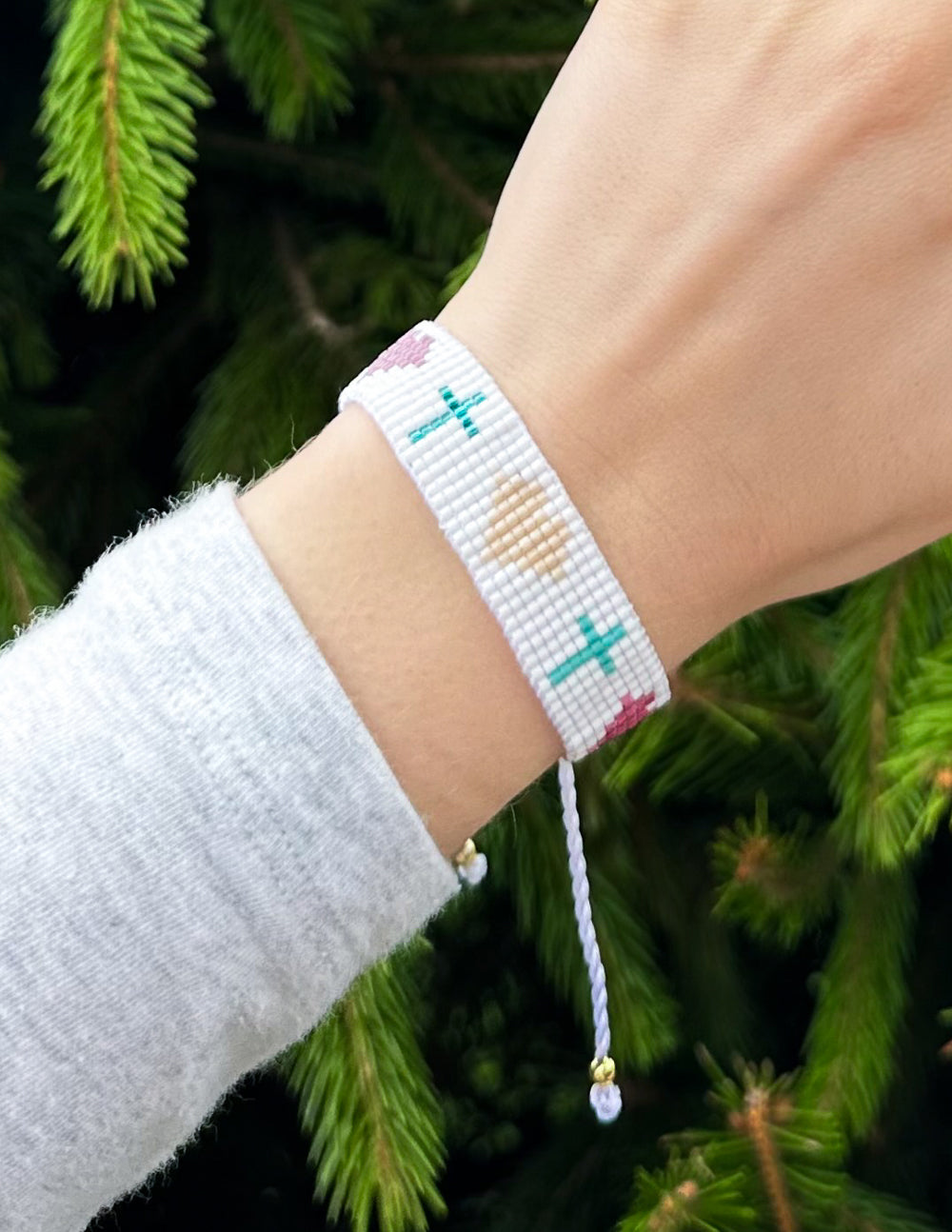 Salvation Micro Bead String Bracelet