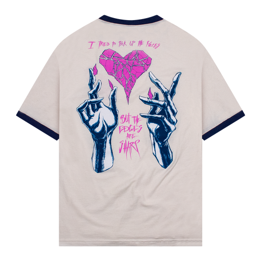 Sharp Edges T-Shirt Vintage White/Blue