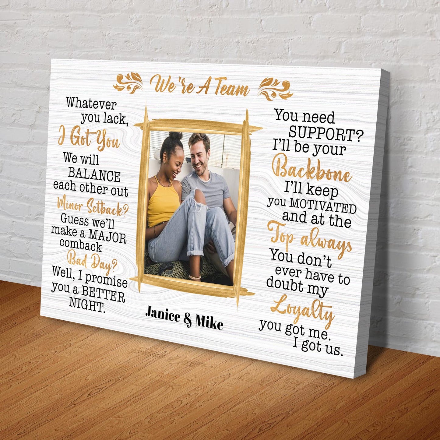 We're A Team Couple Sign IV