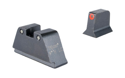 Trijicon Suppressor/Optic Height |  Night Sights |  Orange Front with Black Rear & Green Lamps |  Fits GLOCK 17/19/22/23/24/26/27/31/32/33/34/35/39