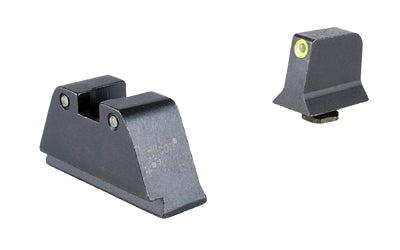 Trijicon Suppressor/Optic Height |  Night Sights |  Orange Front with Black Rear & Green Lamps |  Fits GLOCK 17/19/22/23/24/26/27/31/32/33/34/35/39