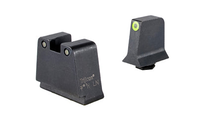 Trijicon Suppressor/Optic Height |  Night Sights |  Orange Front with Black Rear & Green Lamps |  Fits GLOCK 17/19/22/23/24/26/27/31/32/33/34/35/39