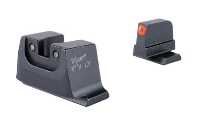 Trijicon Suppressor/Optic Height |  Night Sights |  Orange Front with Black Rear & Green Lamps |  Fits GLOCK 17/19/22/23/24/26/27/31/32/33/34/35/39