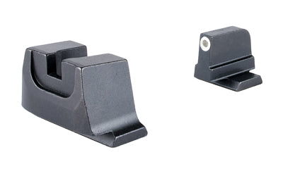 Trijicon Suppressor/Optic Height |  Night Sights |  White Front with Metal Rear & Green Lamps |  Fits GLOCK 17/19/22/23/24/26/27/31/32/33/34/35/39