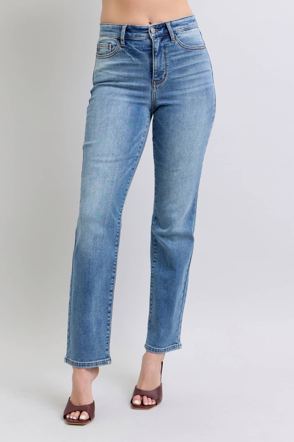 Shiloh - Vintage Wash Thermal Straight Jeans