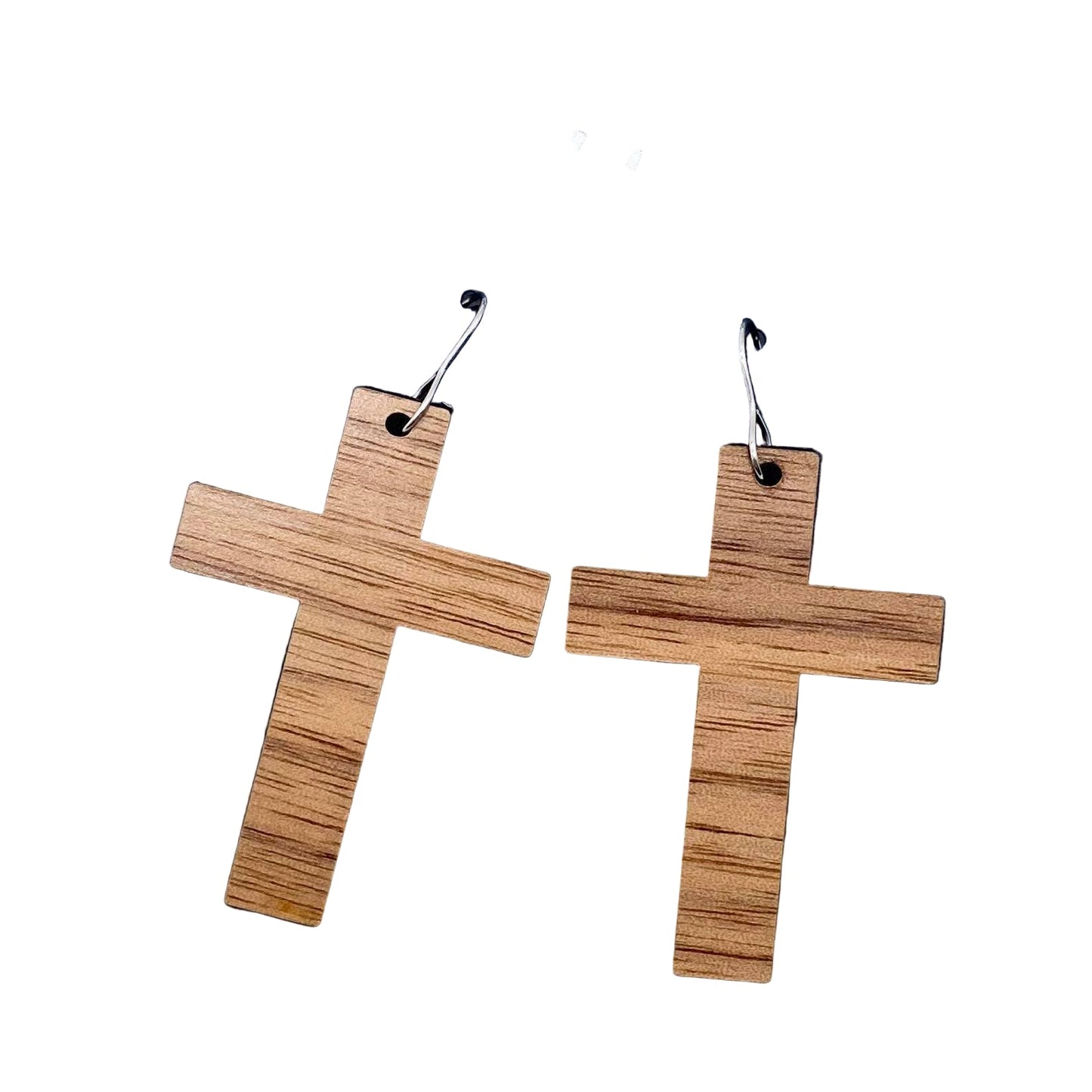 Cross Dangles walnut Wood