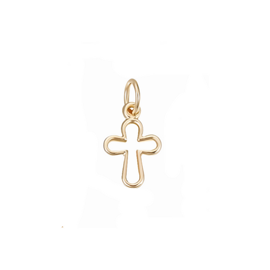 Gold Tiny Cross Charm