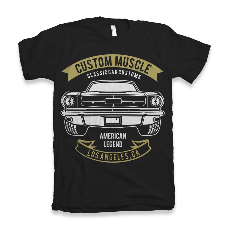 Custom Muscle Men's Bamboo Viscose/Organic Cotton Short Sleeve Graphic T-Shirt