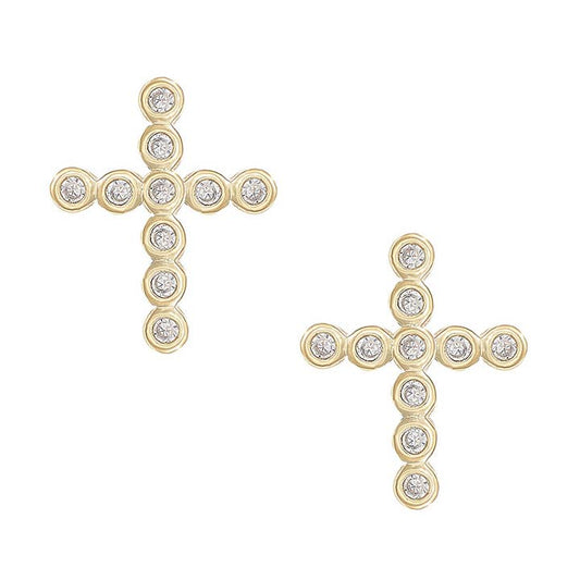 Legacy Cross Stud Earrings in Gold