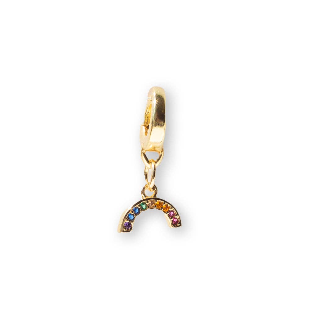 Rainbow Charm, Gold | Charm Bar | Charm Necklace or Bracelet