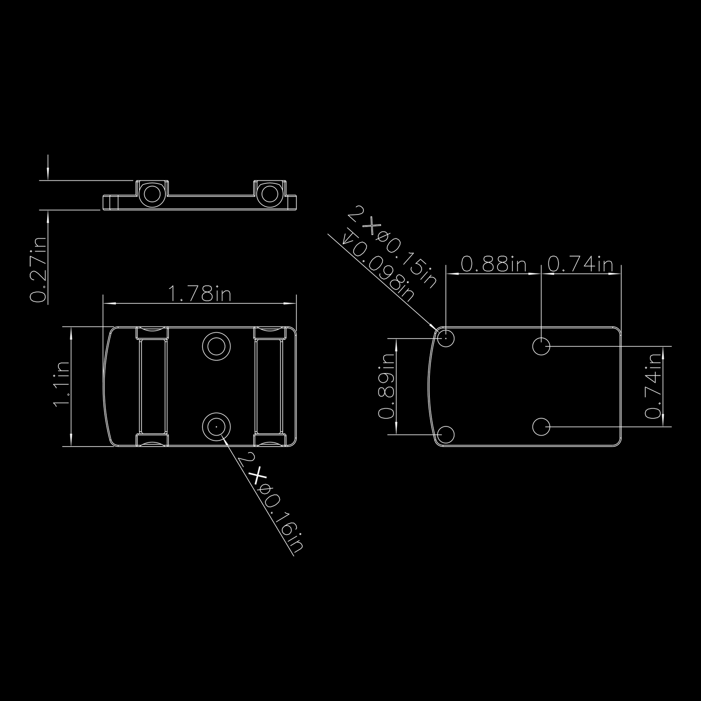 INFITAC Fast Mini | w/ Standard RMR Footprint & Rifle Mount Compatible