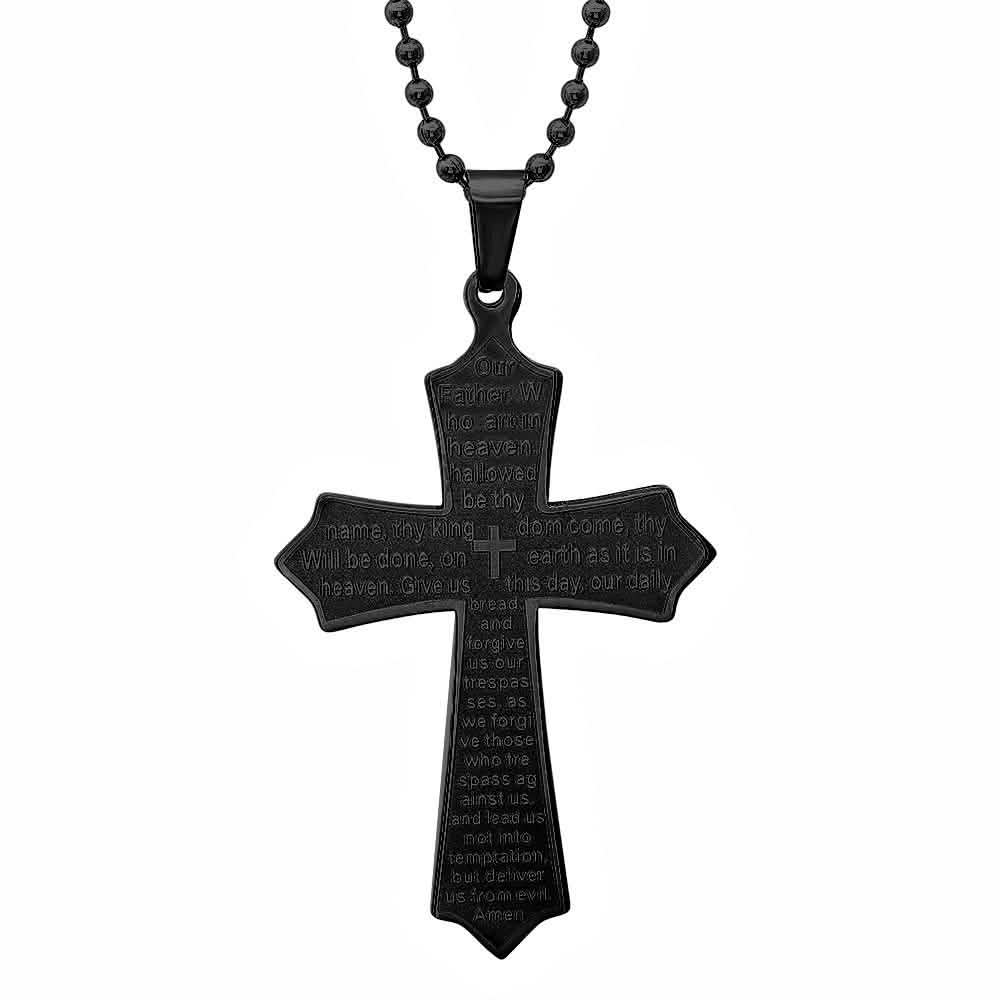 Our Father Lord's Prayer Cross Pendant