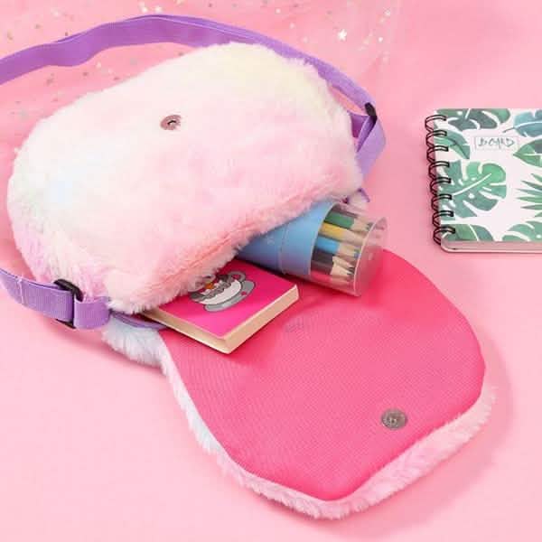 Rainbow Unicorn Plush Shoulder Bag