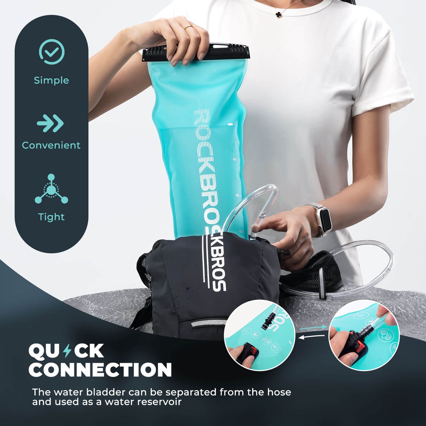 2L Hydration Bladder for Hiking, Running & Cycling