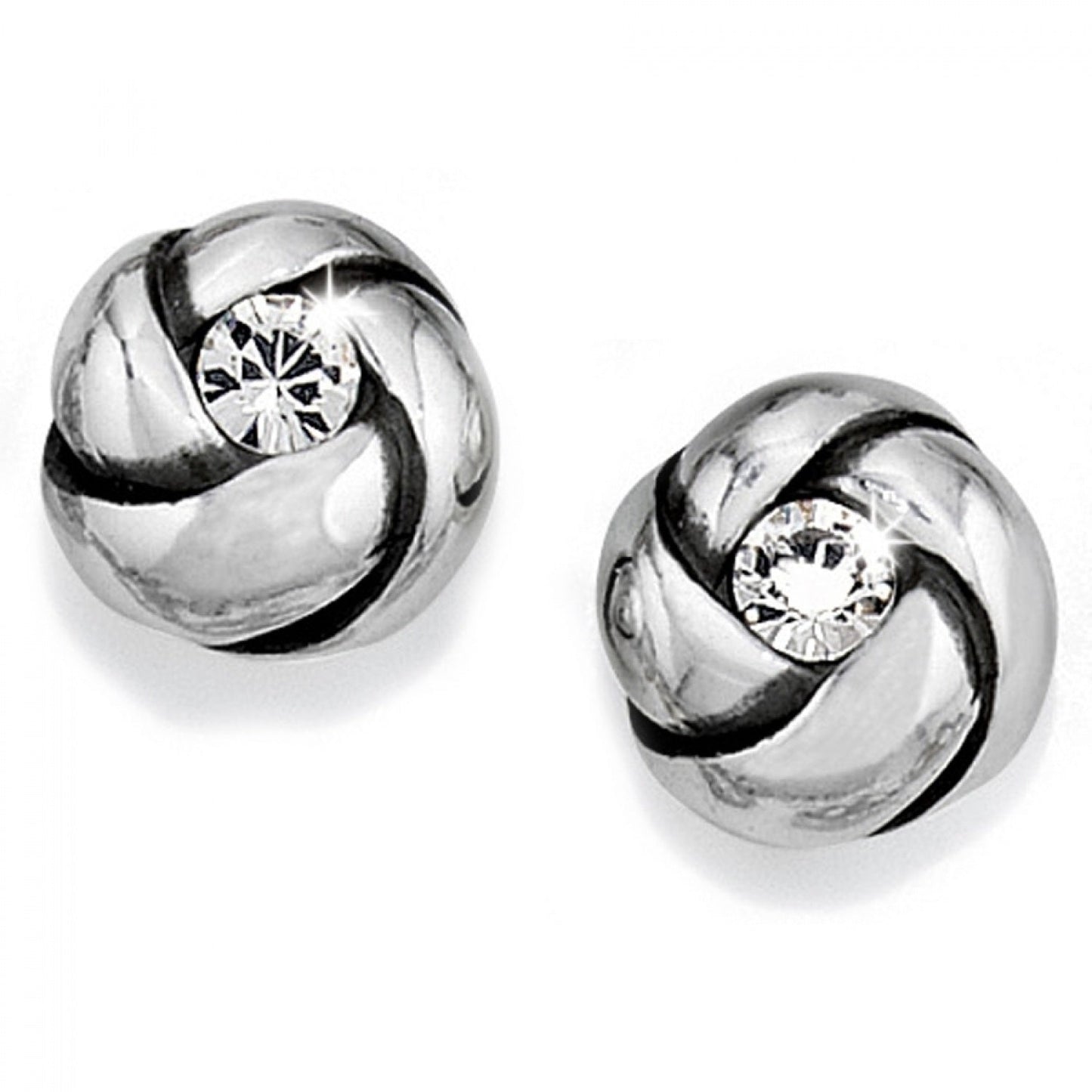 Silver Love Me Knot Mini Post Stud Earrings
