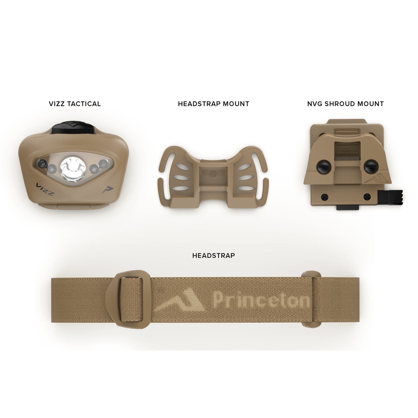 Princeton Tec Vizz Tactical MPLS | 550 Lumens Headlamp | Made in USA