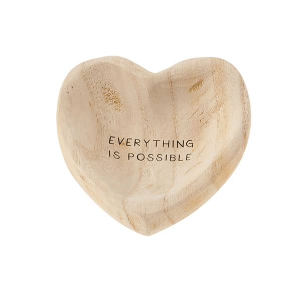 Wooden Heart Think Happy Be Happy